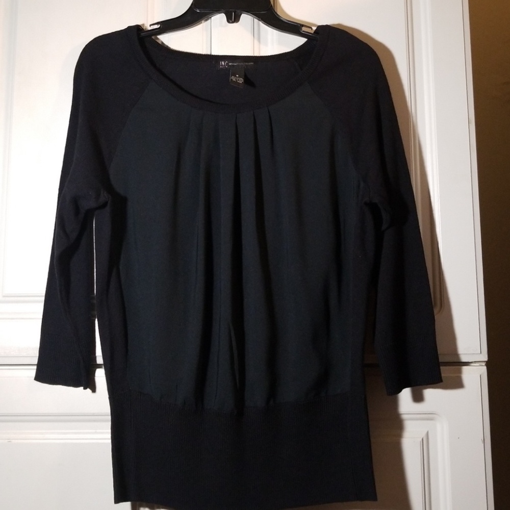 Inc international Black Mid-Sleeve Sweater